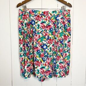 Vintage Principles Pleated Floral Skort. Size 16.